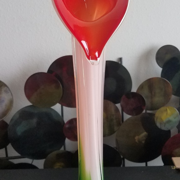 Vintage Murano Style 18" Jack in the Pulpit Vase - Picture 3 of 4